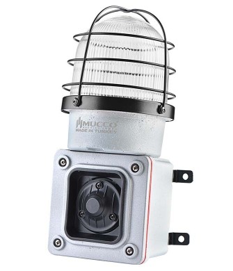 ENDÜSTRİYEL IŞIKLI SİREN ( 48V DC -SNT-ES12548-D )  
