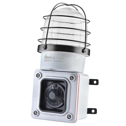 ENDÜSTRİYEL IŞIKLI SİREN ( 48V DC -SNT-ES12548-D )